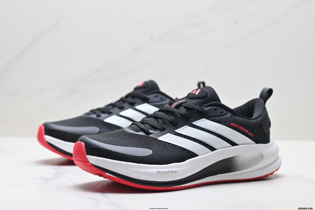 Adidas Men's Running Shoes #7 - 2 Colorways incl. Black/Red & White/Pink