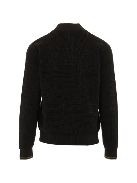 Fred Perry waffle-knit quarter-zip sweater