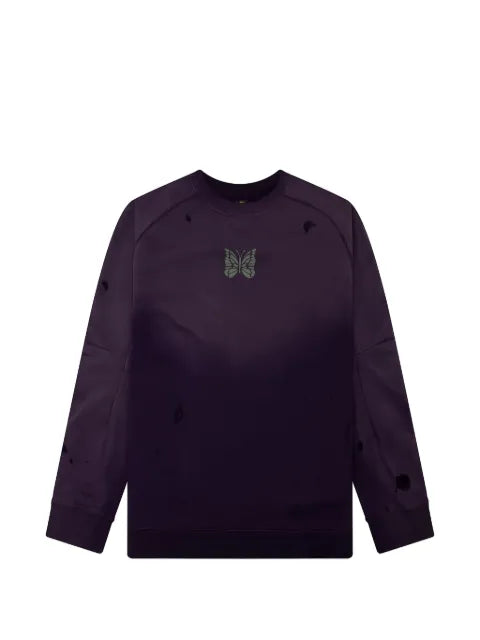 Needles Deconstructed butterfly-print sweatshirt