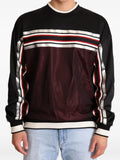 Dolce & Gabbana mesh-panelled striped sweatshirt