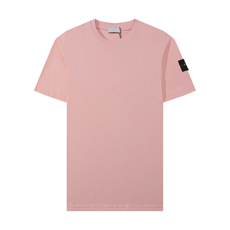 Stone Island Compass Patch Sleeve Badge Short‑Sleeve Cotton Tee