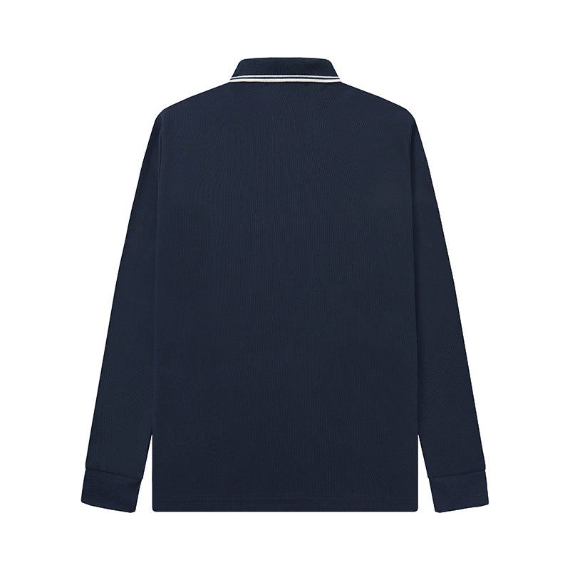 Stone Island Compass Patch Long Sleeve Polo Shirt Unisex Streetwear