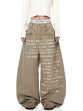 Y2k Vintage Washed Big Pocket Curved Baggy Wide Leg Jeans Streetwear