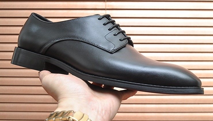 Ferragamo Black Lace-Up Dress Shoes
