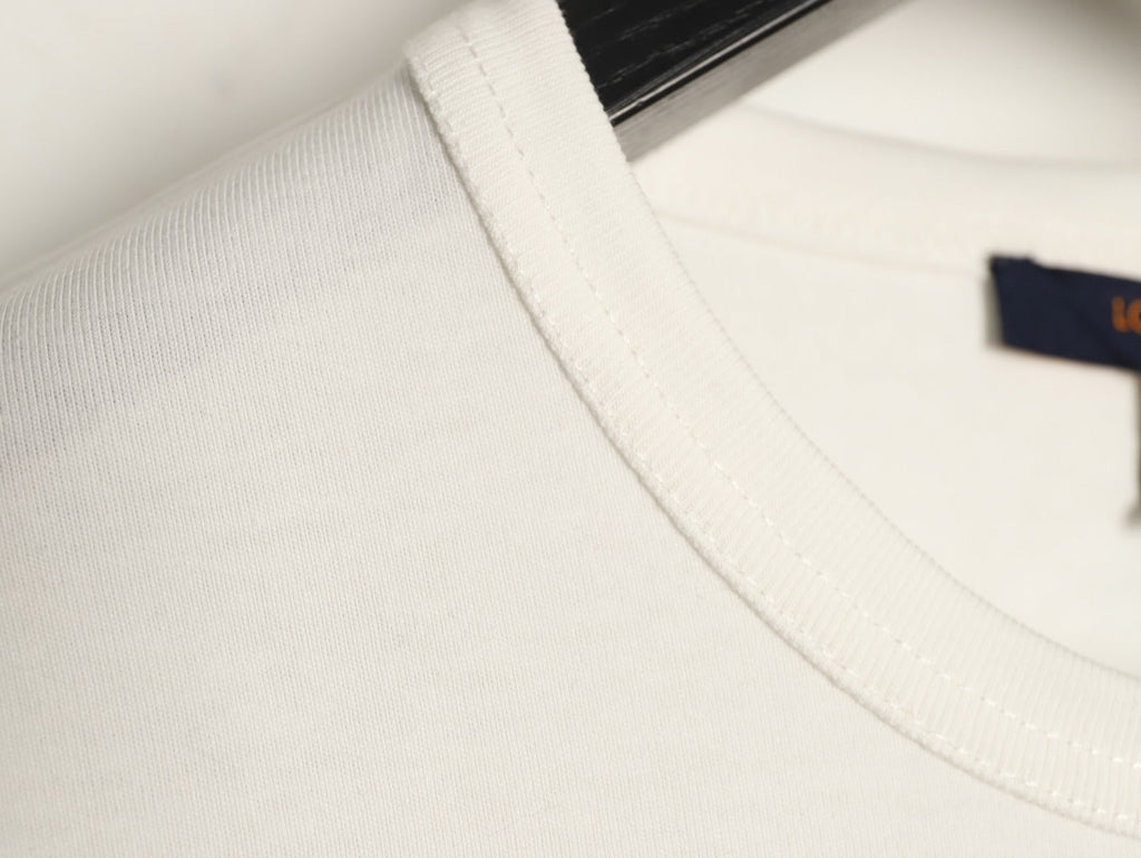 Louis Vuitton Tonal Chest-Logo Short-Sleeve T-Shirt - Cream